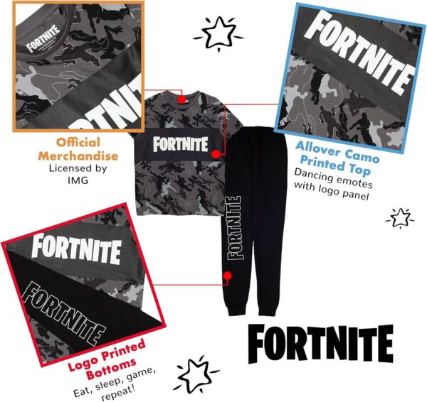 fortnite emotes camo ensemble de pyjama long pour garçons ensembles pour garçons