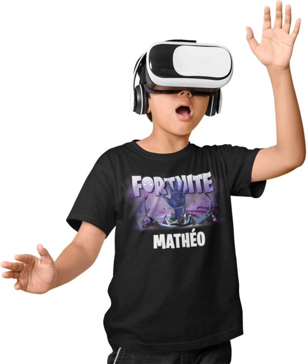 t shirt fortnite personnalisé pour enfants chemise de jeu personnalisée avec prénom ou texte qualité premium et authentique pour enfants garçons