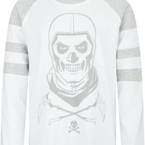 fortnite years skull trooper manches longues pour hommes blanc/gris chiné