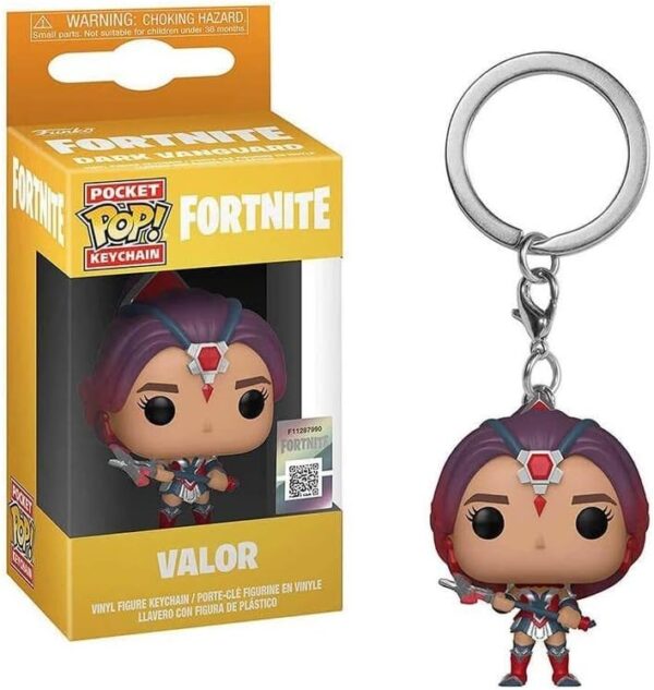 funko fortnite porte clés pocket pop! vinyle valor 4 cm