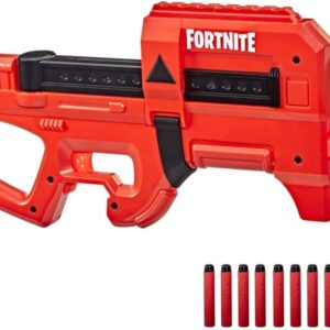 nerf fortnite compact smg, blaster de fléchettes motorisé, revêtement ultra rouge, chargeur interne de 8 fléchettes, comprend 8 fléchettes nerf elite