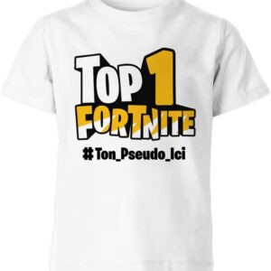 teesdeal tshirt top 1 battle royale prénom surnom de votre choix personnalisé enfants garçon & fille