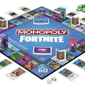 monopoly monopoly fortnite, jeu de société, jeu de société, version française, carton, multicolore, l, 7 joueurs