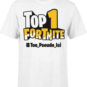 chemise personnalisée top 1 battle royale avec votre surnom personnalisé