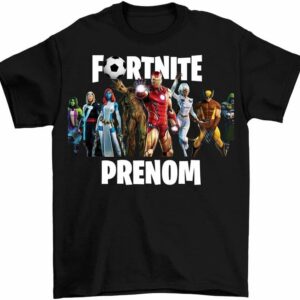 chemise personnalisée marvel fortnite t shirt imprimé avec texte prénom pour enfants...