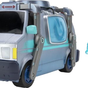 fornite fnt0732 fortnite feature deluxe van, véhicule électronique avec figurines et accessoires articulés reboot recruit (jonesy) de 4 pouces, multicolore