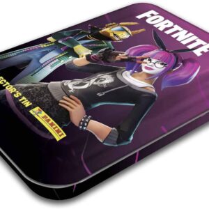 boîte en métal panini fortnite pour collection de cartes à collectionner