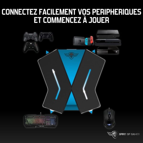 spirit of gamer adaptateur clavier souris compatible ps4/ps3/switch/manette xbox convertisseur console de jeux vidéo jouez avec le clavier et la souris grâce à crossgame 1