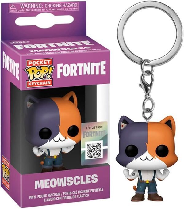 funko pop! porte clés : fortnite meowscles mini figurine en vinyle à collectionner porte clés fantaisie cadeau de noël idée cadeau produits officiels fans de jeux vidéo mini figurine