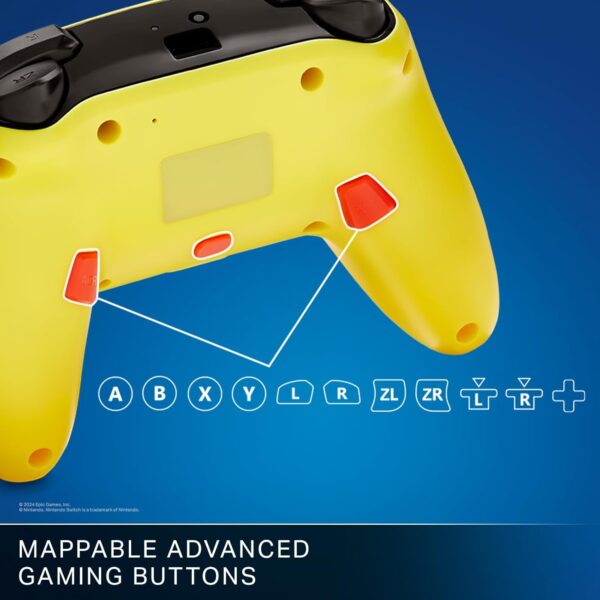 manette sans fil powera améliorée pour nintendo switch, modèle oled et switch lite, accessoire de jeu, manette de jeu, manette de jeu, manette bluetooth, sous licence officielle fortnite : peely