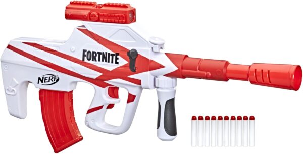 nerf fortnite b ar motorized dart blaster fortnite converge wrap, motorized 10 dart blasting, 10 dart clip, 10 official elite darts