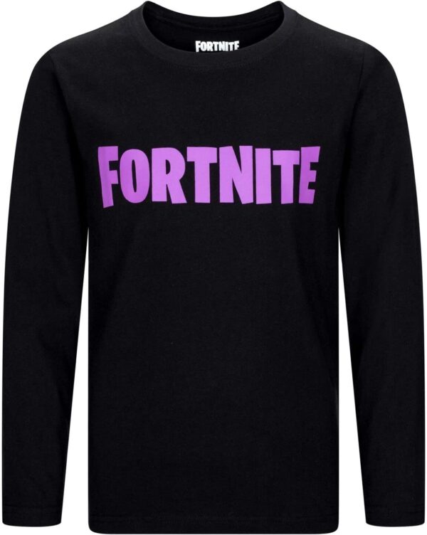 fortnite | jouets et joueurs | logo noir | chemise de jeu à manches longues | Âge 10 16 ans