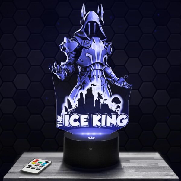 lampe d'appoint veilleuse tactile jeux vidéo lampe illusion led 3d the ice king, idée cadeau anniversaire noël pour garçons et filles lampe de nuit pour chambre d'enfant ou d'adulte top