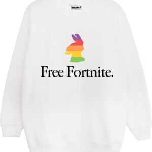 sweat shirt fortnite rainbow llama boys crewneck gratuit | marchandise officielle | idée cadeau de jeu, haut de jeu