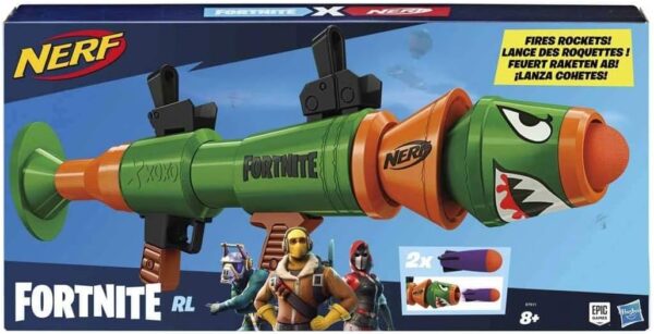 nerf fortnite rl et fléchettes elite officielles, vert, talla sola