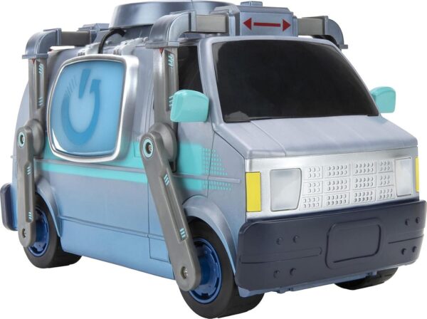 fornite fnt0732 fortnite feature deluxe van, véhicule électronique avec figurines et accessoires articulés reboot recruit (jonesy) de 4 pouces, multicolore