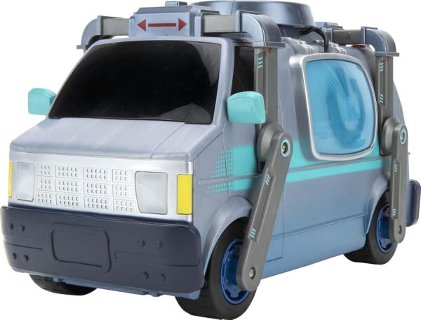 fornite fnt0732 fortnite feature deluxe van, véhicule électronique avec figurines et accessoires articulés reboot recruit (jonesy) de 4 pouces, multicolore