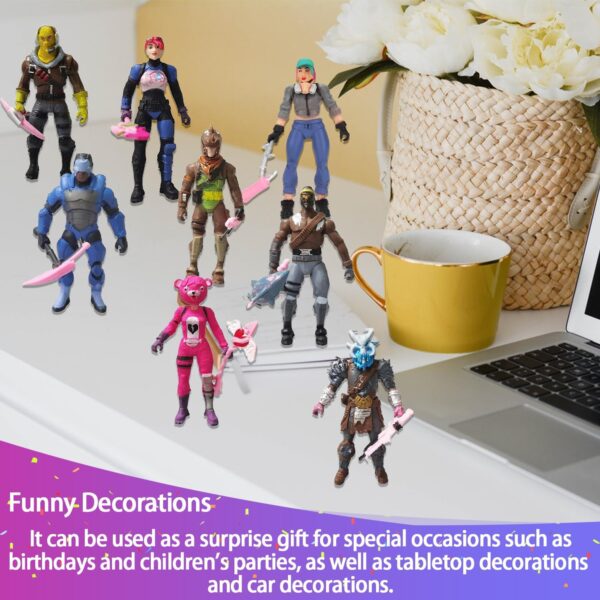 yisky figurines fortnite, 8 pièces modèle de personnage fortnite, figurine d'action fortnite, décoration de cupcake fortnite, décoration de gâteau d'anniversaire de jeu, pour fête d'anniversaire d'enfants