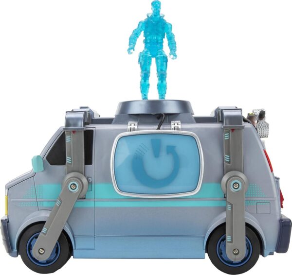 fornite fnt0732 fortnite feature deluxe van, véhicule électronique avec figurines et accessoires articulés reboot recruit (jonesy) de 4 pouces, multicolore