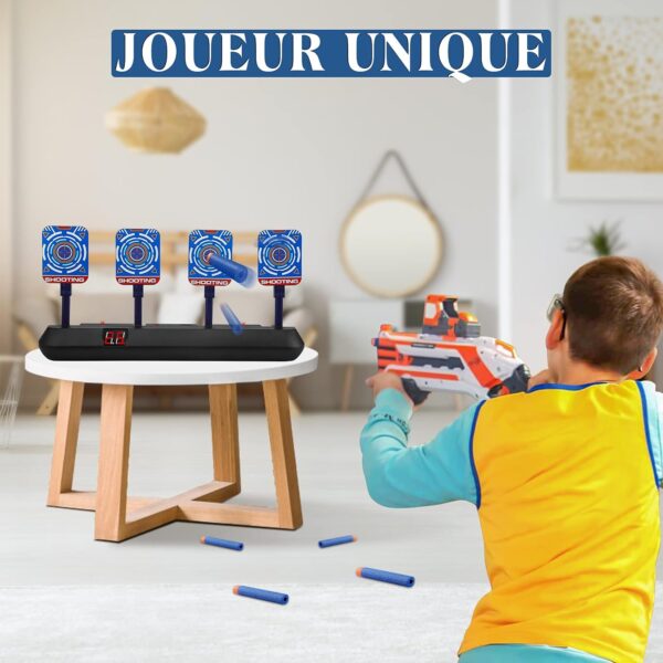 baztoy cible pour nerf jeu de tir automatique avec effet lumineux et sonore pour nerf n strike elite/fortnite/mega/rival pistolet jouet pour enfants cadeau d'anniversaire garçons filles adolescents 3 12 ans