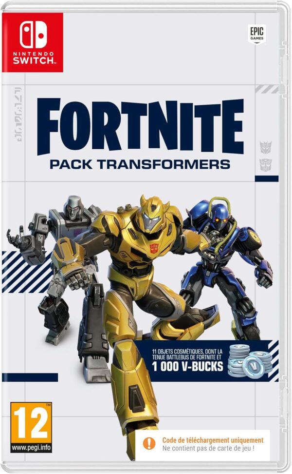 fortnite transformers pack (code de téléchargement du jeu dans la boîte) switch