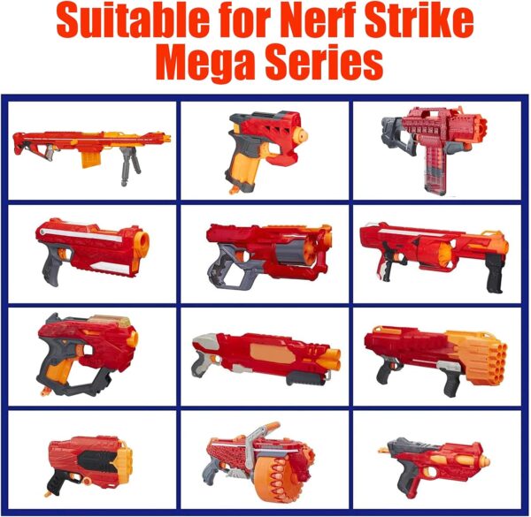 airlab 60 pièces fléchettes pour nerf mega blasts, balles de 9,5 cm pour nerf fortnite mega gun, recharge d'accessoires de balle de munitions de flèche pour nerf n strike elite mega, cadeau de noël halloween, rouge