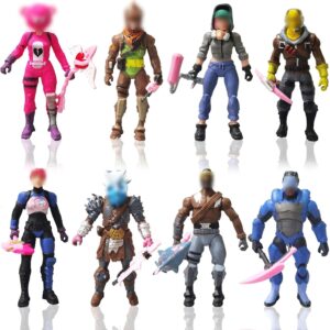 junmallko 8 pièces fortnite figure, fortnite mini figures, fortnite mini figures décoration de gâteau, fortnite character model, fortnite action figure, fortnite cake topper