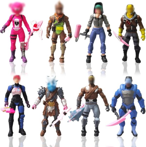 junmallko 8 pièces fortnite figure, fortnite mini figures, fortnite mini figures décoration de gâteau, fortnite character model, fortnite action figure, fortnite cake topper