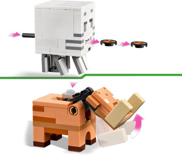 lego minecraft nether portal ambush jouet de construction avec scènes de bataille et figurines hoglin figure cadeau pour garçons et filles âgés de 8 ans et plus 21255