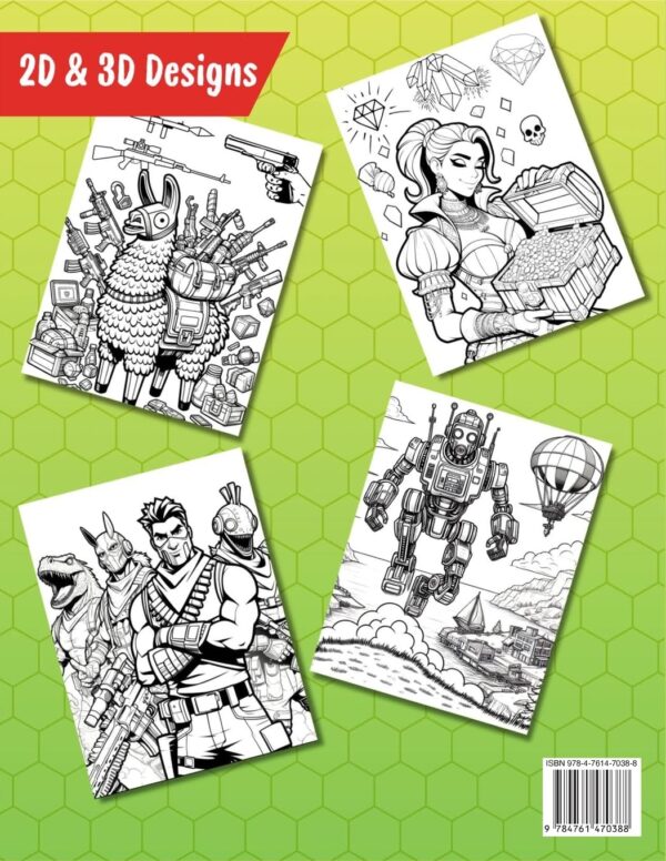 livre de coloriage fortnite : livre d'activités de jeu ultime pour garçons, filles et enfants