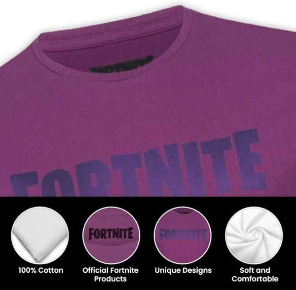 fortnite t shirt fortnite en coton violet pour gamers et gamers tailles 10 à 16