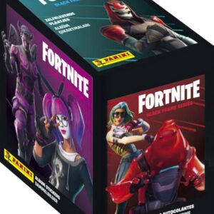 panini france sa fortnite autocollants série cadre noir 50 pochettes, 003986box50f