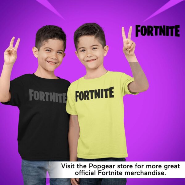 fortnite text logo t shirt garçon noir/noir 14 15 ans