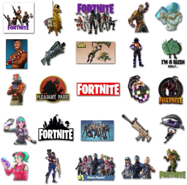 100 autocollants de jeu fortnite autocollants en vinyle imperméables pour décoration diy moto style doodle autocollants ordinateur vélo skateboard skis bagages autocollants macbook ipad