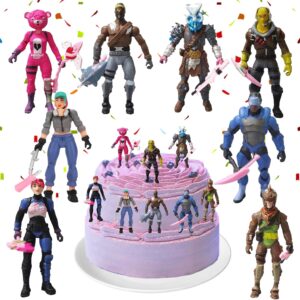 yisky figurines fortnite, 8 pièces modèle de personnage fortnite, figurine d'action fortnite, décoration de cupcake fortnite, décoration de gâteau d'anniversaire de jeu, pour fête d'anniversaire d'enfants