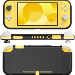 jingdu Étui de protection compatible avec nintendo switch lite 2019, accessoires en tpu souple avec poignées, noir