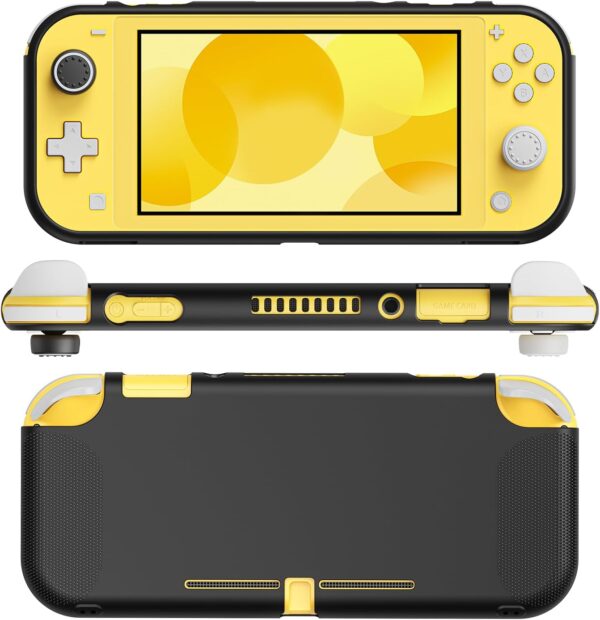 jingdu Étui de protection compatible avec nintendo switch lite 2019, accessoires en tpu souple avec poignées, noir