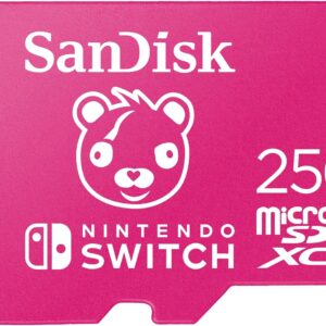 sandisk 256 go microsdxc, carte ush i, pour consoles nintendo switch, édition fortnite, jusqu'à 100 mo/s produit approuvé par nintendo, uhs i, classe 10, u3