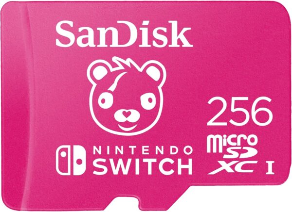 sandisk 256 go microsdxc, carte ush i, pour consoles nintendo switch, édition fortnite, jusqu'à 100 mo/s produit approuvé par nintendo, uhs i, classe 10, u3