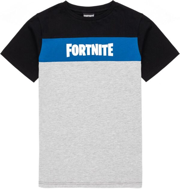 fortnite logo t shirt garçon corker t shirt à manches courtes noir