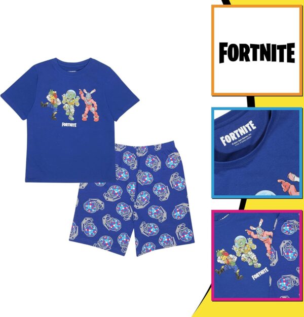 fortnite beef boss léviathan et rabbit raider ensemble pyjama court bleu marine pour garçons