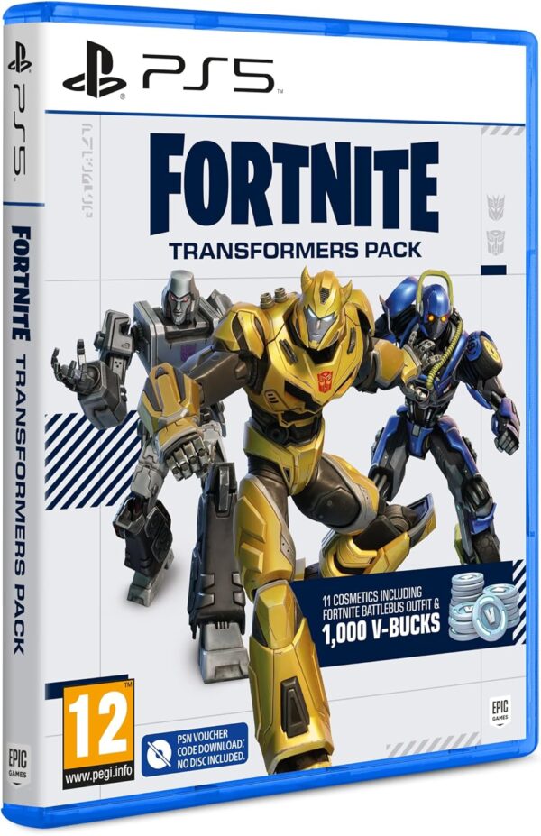 fortnite transformers pack (code de téléchargement du jeu dans la boîte) ps5