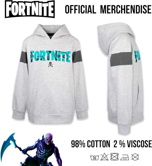 sweat à capuche fortnite, gris