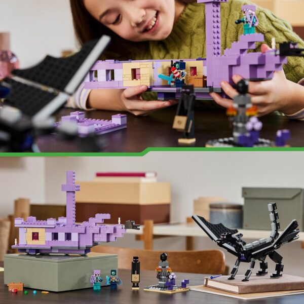 lego minecraft le dragon et le vaisseau ender jeu d'aventure et d'exploration ensemble inspiré des jeux vidéo jouet d'exploration pour enfants garçons et filles de 8 ans et plus 21264