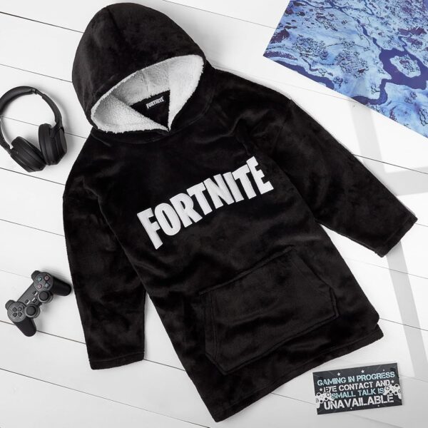 fortnite extra large sweat à capuche, pull surdimensionné pour enfants en fourrure ultra douce taille unique 7 14 ans, cadeau pour garçon fille adolescent joueur