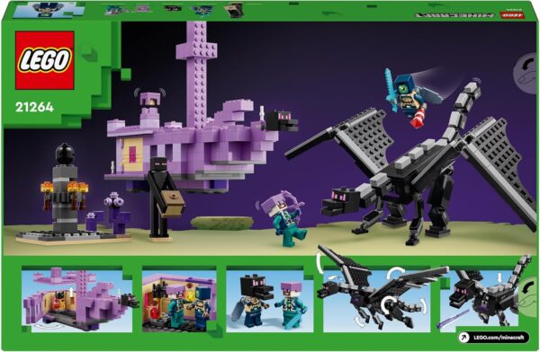 lego minecraft le dragon et le vaisseau ender jeu d'aventure et d'exploration ensemble inspiré des jeux vidéo jouet d'exploration pour enfants garçons et filles de 8 ans et plus 21264