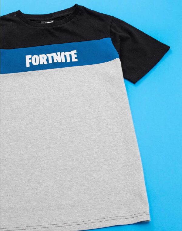 fortnite logo t shirt garçon corker t shirt à manches courtes noir