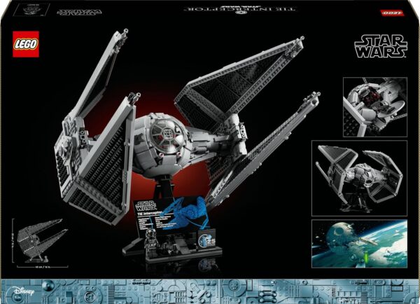 lego star wars tie interceptor bâtiment pour adultes ultimate collector series s réplique de chasseur en brique à construire, collectionner et exposer 75382