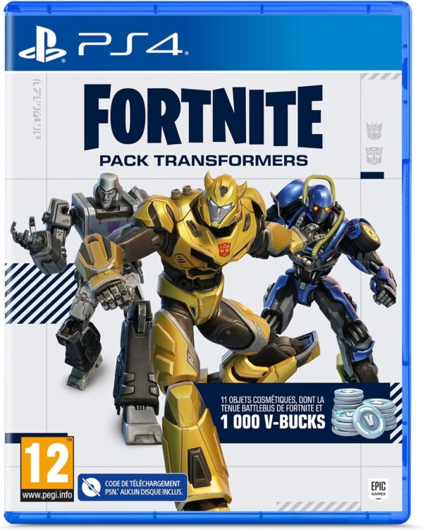 fortnite transformers pack (code de téléchargement du jeu dans la boîte) ps4