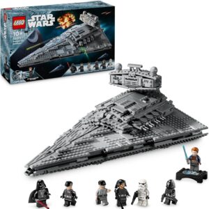 lego star wars le destroyer stellaire de classe impériale vaisseau à construire pour les enfants à partir de 10 ans, personnages de dark vador et cal kestis idée cadeau pour garçons et filles 75394